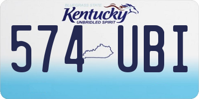 KY license plate 574UBI