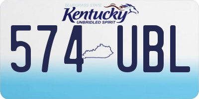 KY license plate 574UBL