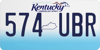 KY license plate 574UBR