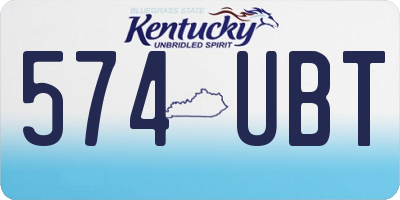 KY license plate 574UBT
