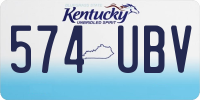 KY license plate 574UBV