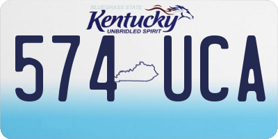 KY license plate 574UCA
