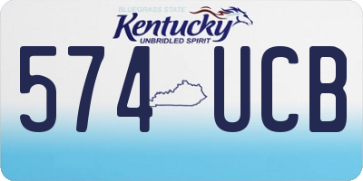 KY license plate 574UCB