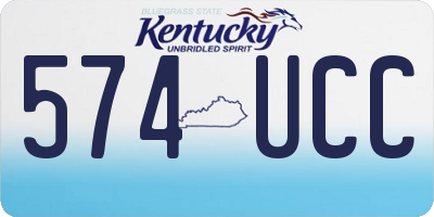 KY license plate 574UCC