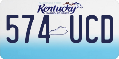 KY license plate 574UCD