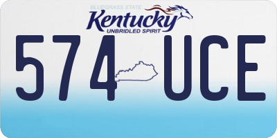 KY license plate 574UCE