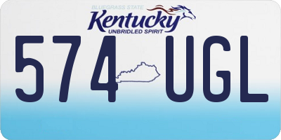 KY license plate 574UGL
