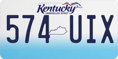 KY license plate 574UIX