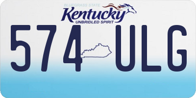 KY license plate 574ULG