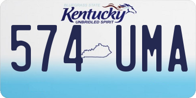 KY license plate 574UMA