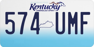 KY license plate 574UMF
