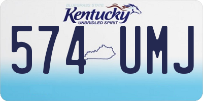 KY license plate 574UMJ