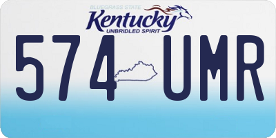 KY license plate 574UMR