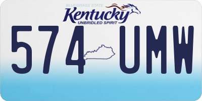 KY license plate 574UMW