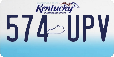 KY license plate 574UPV