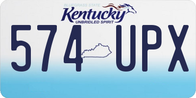 KY license plate 574UPX