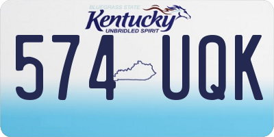 KY license plate 574UQK