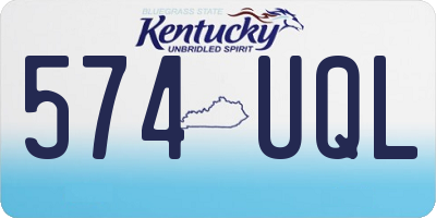 KY license plate 574UQL