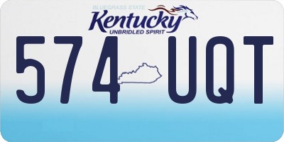 KY license plate 574UQT