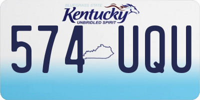 KY license plate 574UQU