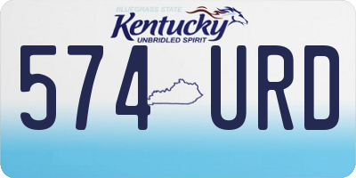 KY license plate 574URD