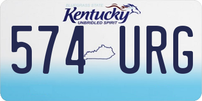 KY license plate 574URG