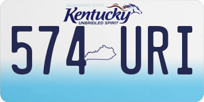KY license plate 574URI