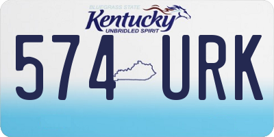KY license plate 574URK