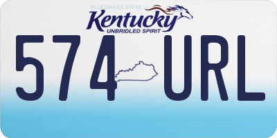 KY license plate 574URL
