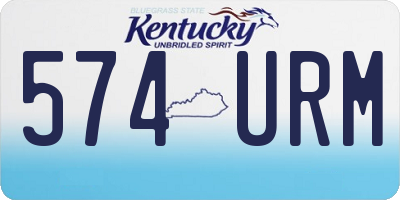KY license plate 574URM