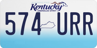 KY license plate 574URR