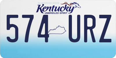 KY license plate 574URZ
