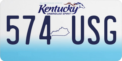 KY license plate 574USG