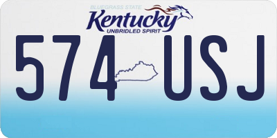 KY license plate 574USJ