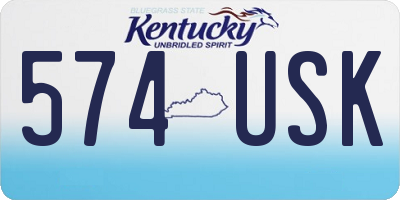KY license plate 574USK