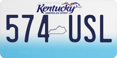 KY license plate 574USL