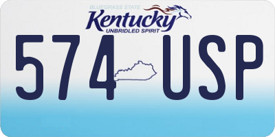 KY license plate 574USP
