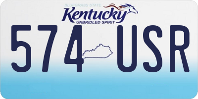 KY license plate 574USR