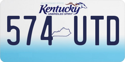 KY license plate 574UTD