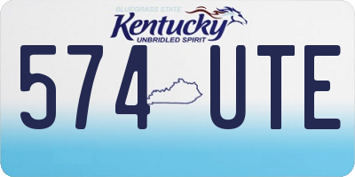 KY license plate 574UTE