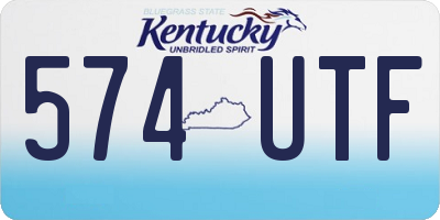 KY license plate 574UTF