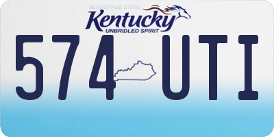 KY license plate 574UTI
