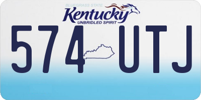 KY license plate 574UTJ