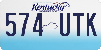 KY license plate 574UTK