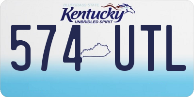 KY license plate 574UTL
