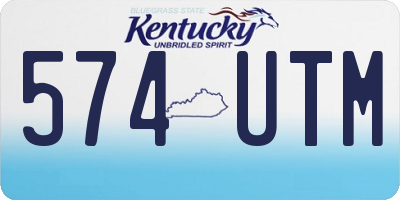 KY license plate 574UTM