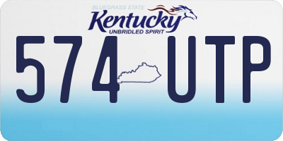 KY license plate 574UTP