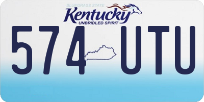 KY license plate 574UTU