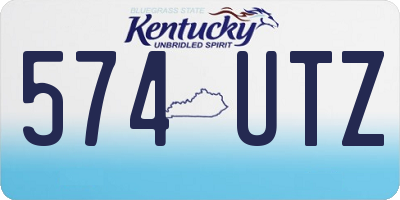 KY license plate 574UTZ