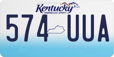 KY license plate 574UUA